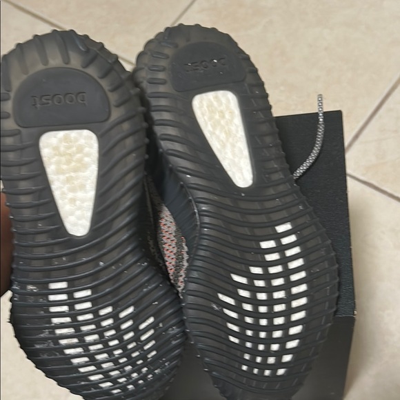 Yeezy Black and Orange Sneakers with Boost Cushioning - Picture 3 of 6